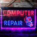 ADVPRO Computer Repair Shop Dual Color LED Neon Sign st6-i0081 - Blue & Red