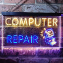 ADVPRO Computer Repair Shop Dual Color LED Neon Sign st6-i0081 - Blue & Yellow