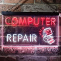 ADVPRO Computer Repair Shop Dual Color LED Neon Sign st6-i0081 - White & Red