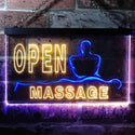 ADVPRO Open Massage Dual Color LED Neon Sign st6-i0155 - Blue & Yellow