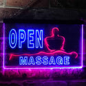 ADVPRO Open Massage Dual Color LED Neon Sign st6-i0155 - Red & Blue