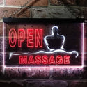 ADVPRO Open Massage Dual Color LED Neon Sign st6-i0155 - White & Red