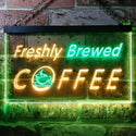 ADVPRO Freshly Brewed Coffee Kitchen Dual Color LED Neon Sign st6-i0170 - Green & Yellow