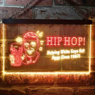 ADVPRO Hip Hop Helping White Guys Beer Bar Dual Color LED Neon Sign st6-i0171 - Red & Yellow