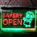 ADVPRO Bakery Open Shop Bread Display Dual Color LED Neon Sign st6-i0175 - Green & Red