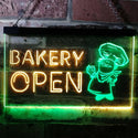 ADVPRO Bakery Open Shop Bread Display Dual Color LED Neon Sign st6-i0175 - Green & Yellow