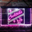 ADVPRO Cocktails Display Dual Color LED Neon Sign st6-i0191 - White & Purple
