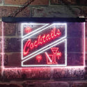 ADVPRO Cocktails Display Dual Color LED Neon Sign st6-i0191 - White & Red