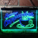 ADVPRO Espresso Cappuccino Coffee Shop Open Dual Color LED Neon Sign st6-i0220 - Green & Blue