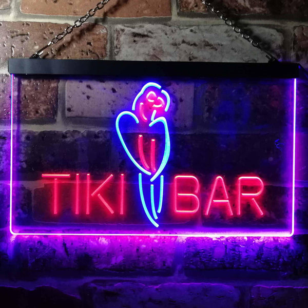ADVPRO Tiki Bar Parrot Dual Color LED Neon Sign st6-i0331 - Blue & Red