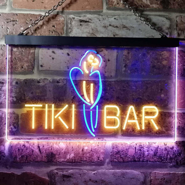 ADVPRO Tiki Bar Parrot Dual Color LED Neon Sign st6-i0331 - Blue & Yellow