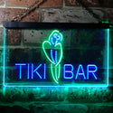 ADVPRO Tiki Bar Parrot Dual Color LED Neon Sign st6-i0331 - Green & Blue