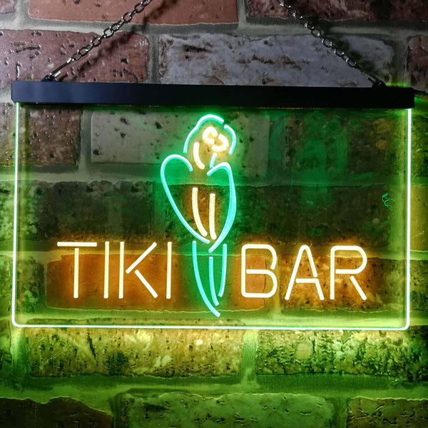 ADVPRO Tiki Bar Parrot Dual Color LED Neon Sign st6-i0331 - Green & Yellow