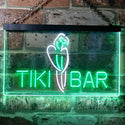 ADVPRO Tiki Bar Parrot Dual Color LED Neon Sign st6-i0331 - White & Green