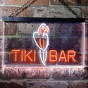 ADVPRO Tiki Bar Parrot Dual Color LED Neon Sign st6-i0331 - White & Orange
