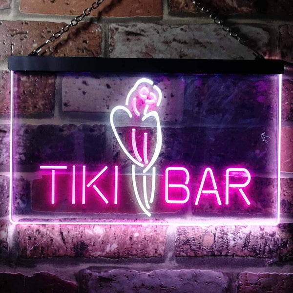 ADVPRO Tiki Bar Parrot Dual Color LED Neon Sign st6-i0331 - White & Purple