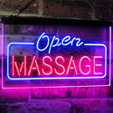ADVPRO Massage Therapy Open Walk-in-Welcome Display Body Care Dual Color LED Neon Sign st6-i0365 - Blue & Red