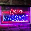 ADVPRO Massage Therapy Open Walk-in-Welcome Display Body Care Dual Color LED Neon Sign st6-i0365 - Red & Blue