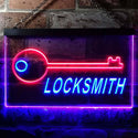 ADVPRO Locksmith Keys Shop Dual Color LED Neon Sign st6-i0408 - Blue & Red