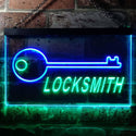 ADVPRO Locksmith Keys Shop Dual Color LED Neon Sign st6-i0408 - Green & Blue