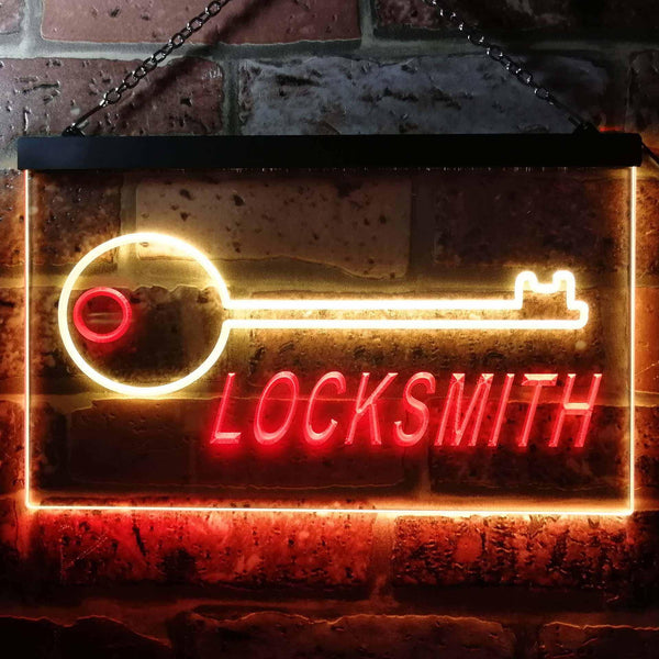 ADVPRO Locksmith Keys Shop Dual Color LED Neon Sign st6-i0408 - Red & Yellow