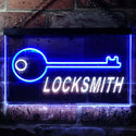 ADVPRO Locksmith Keys Shop Dual Color LED Neon Sign st6-i0408 - White & Blue