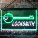 ADVPRO Locksmith Keys Shop Dual Color LED Neon Sign st6-i0408 - White & Green