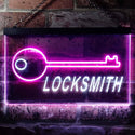 ADVPRO Locksmith Keys Shop Dual Color LED Neon Sign st6-i0408 - White & Purple