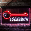 ADVPRO Locksmith Keys Shop Dual Color LED Neon Sign st6-i0408 - White & Red