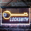 ADVPRO Locksmith Keys Shop Dual Color LED Neon Sign st6-i0408 - White & Yellow