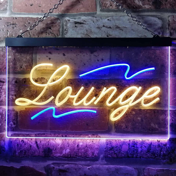 ADVPRO Lounge Bar Club Illuminated Dual Color LED Neon Sign st6-i0445 - Blue & Yellow