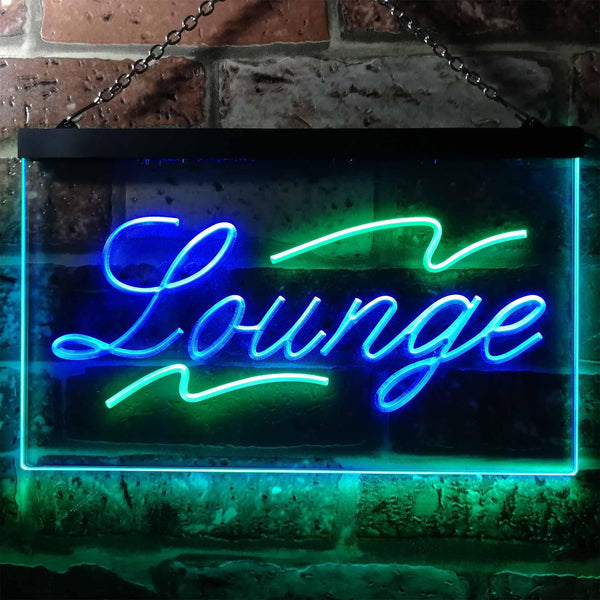 ADVPRO Lounge Bar Club Illuminated Dual Color LED Neon Sign st6-i0445 - Green & Blue