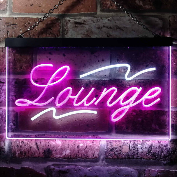 ADVPRO Lounge Bar Club Illuminated Dual Color LED Neon Sign st6-i0445 - White & Purple
