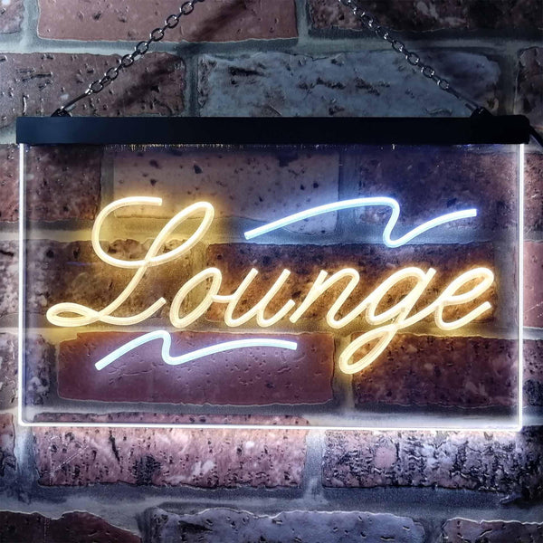 ADVPRO Lounge Bar Club Illuminated Dual Color LED Neon Sign st6-i0445 - White & Yellow