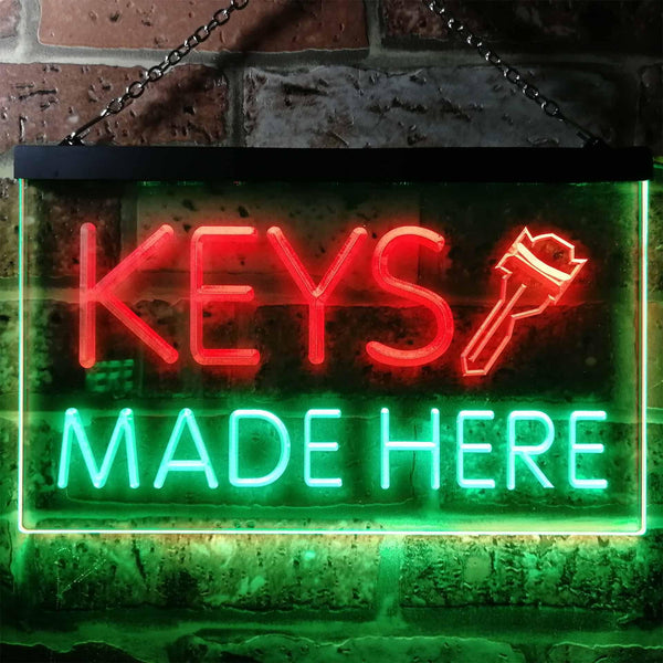 ADVPRO Key Made Here Shop Display Dual Color LED Neon Sign st6-i0520 - Green & Red