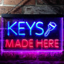 ADVPRO Key Made Here Shop Display Dual Color LED Neon Sign st6-i0520 - Red & Blue