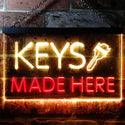 ADVPRO Key Made Here Shop Display Dual Color LED Neon Sign st6-i0520 - Red & Yellow