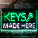 ADVPRO Key Made Here Shop Display Dual Color LED Neon Sign st6-i0520 - White & Green