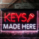 ADVPRO Key Made Here Shop Display Dual Color LED Neon Sign st6-i0520 - White & Red