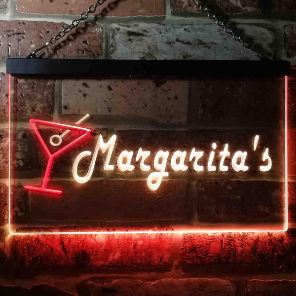 ADVPRO Margarita's Cocktails Bar Illuminated Dual Color LED Neon Sign st6-i0521 - Red & Yellow