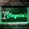ADVPRO Margarita's Cocktails Bar Illuminated Dual Color LED Neon Sign st6-i0521 - White & Green