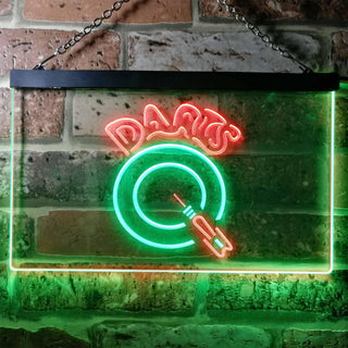 ADVPRO Dart Club Bar Pub Illuminated Dual Color LED Neon Sign st6-i0541 - Green & Red