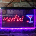 ADVPRO Martini Club Wine Bar Illuminated Dual Color LED Neon Sign st6-i0551 - Blue & Red