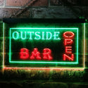 ADVPRO Outside Bar Open Illuminated Dual Color LED Neon Sign st6-i0647 - Green & Red