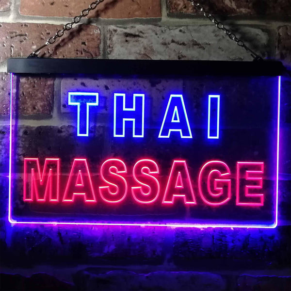 ADVPRO Thai Massage Illuminated Dual Color LED Neon Sign st6-i0731 - Blue & Red