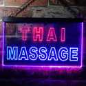 ADVPRO Thai Massage Illuminated Dual Color LED Neon Sign st6-i0731 - Red & Blue