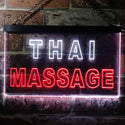 ADVPRO Thai Massage Illuminated Dual Color LED Neon Sign st6-i0731 - White & Red