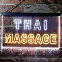 ADVPRO Thai Massage Illuminated Dual Color LED Neon Sign st6-i0731 - White & Yellow