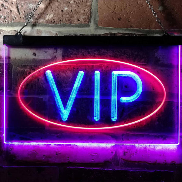 ADVPRO VIP Only Room Man Cave Bar Club Pub Dual Color LED Neon Sign st6-i0748 - Red & Blue