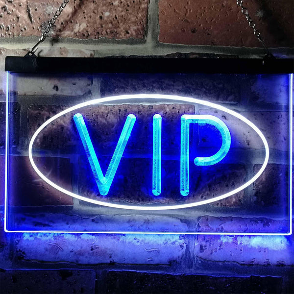 ADVPRO VIP Only Room Man Cave Bar Club Pub Dual Color LED Neon Sign st6-i0748 - White & Blue